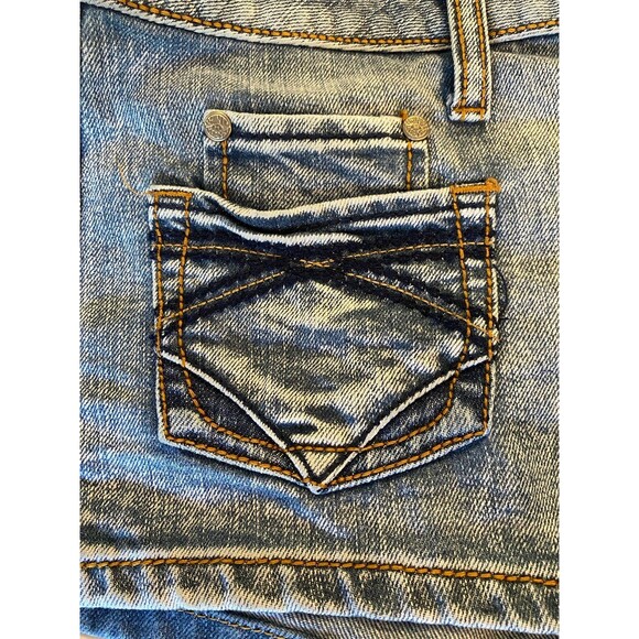 Hint Jean Shorts Distressed Size 9 Designer Stitching Short Shorts Daisy Dukes - Picture 2 of 9